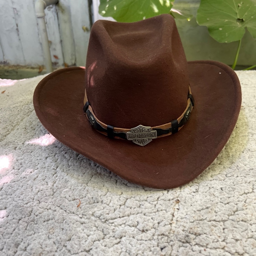 Harley Davidson Brown Men's Cowboy Hat